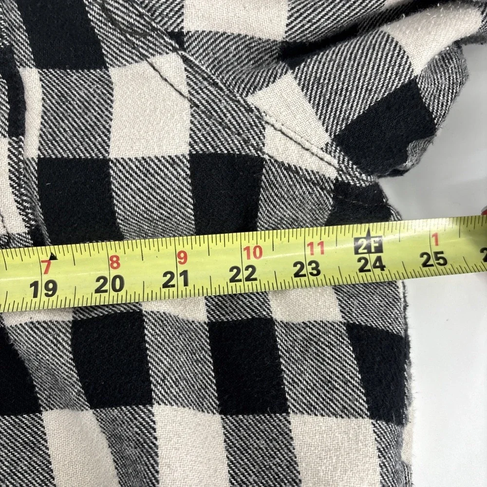 American Eagle Outfitters Flannel Jacket‎ Mens XL Plaid Sherpa Lined Hooded Y2K
